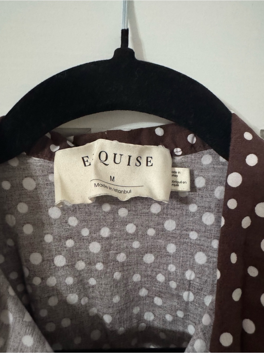 Anthropologie Exquise Tobie Brown Polka Dot Short-Sleeve Dress - Brown - Size M - Picture 8 of 9